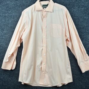 Lauren Ralph Lauren Slim Fit Non Iron Long Sleeve Tangerine Dress Shirt 17 32/33